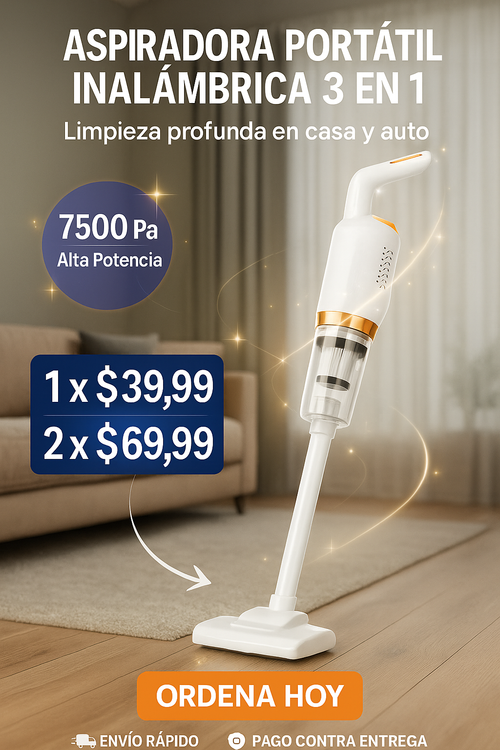 ⭐ AspiraFlex 3 en 1 – Succión Potente e Inalámbrica