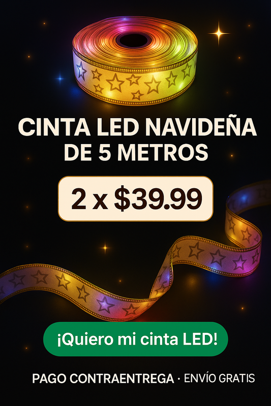 ✨ LumiRibbon LED ✨ ¿Lista para que tu árbol sea el más bonito de esta Navidad?